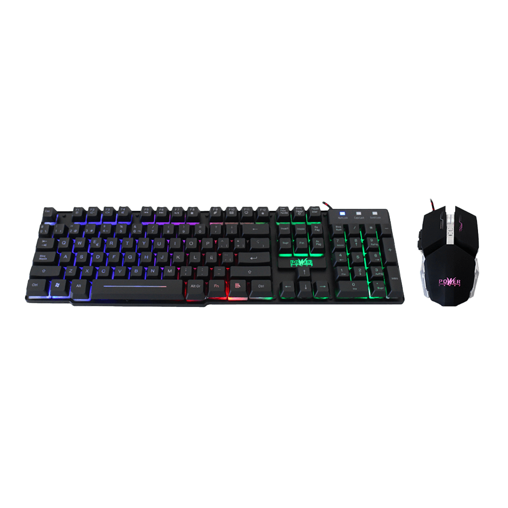 Combo Power Group GC-801: Teclado USB y Mouse LED 3200 DPI - venhogarsa.com