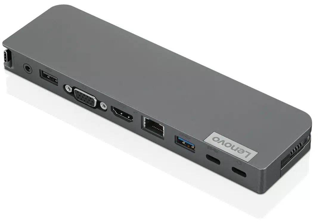 Mini Dock Lenovo USB-C con HDMI, VGA, RJ45 y 3 puertos USB - venhogarsa.com