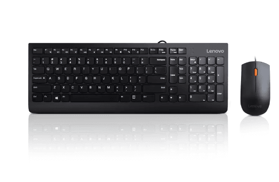 Combo Lenovo 300 USB: teclado y mouse alámbricos precisos - venhogarsa.com