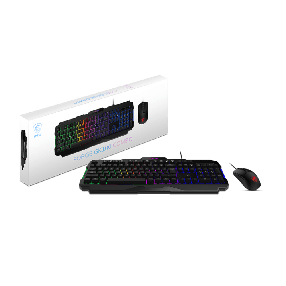 Combo MSI Forge GK100 RGB USB: Teclado y Mouse para Gaming - venhogarsa.com