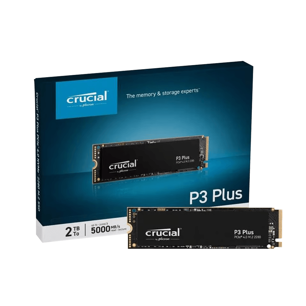 SSD Crucial P3 Plus 2TB M.2 NVMe Gen4, 5000MB/s Rápido y Pro - venhogarsa.com