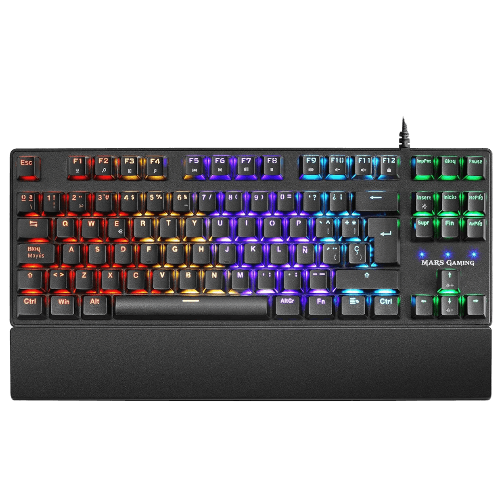 Teclado Mecánico J&R MKXTKL TKL Azul, RGB, Reposamuñecas - venhogarsa.com