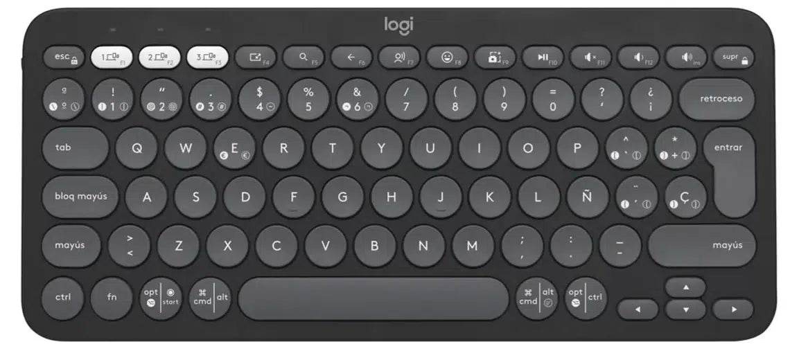 Teclado Logitech K380S Bluetooth Silencioso Compacto Grafito - venhogarsa.com