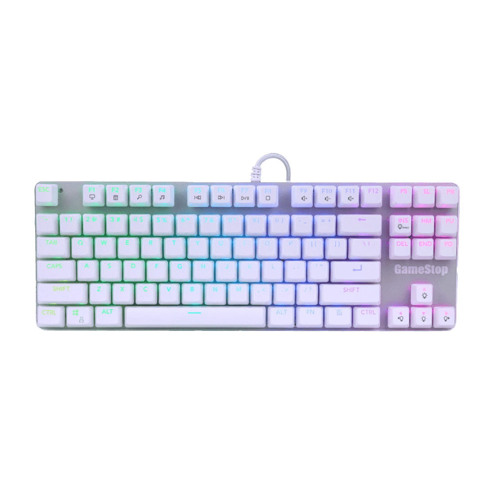 Teclado Mecánico J&R GameStop GS200 Blanco RGB Anti-Ghosting - venhogarsa.com