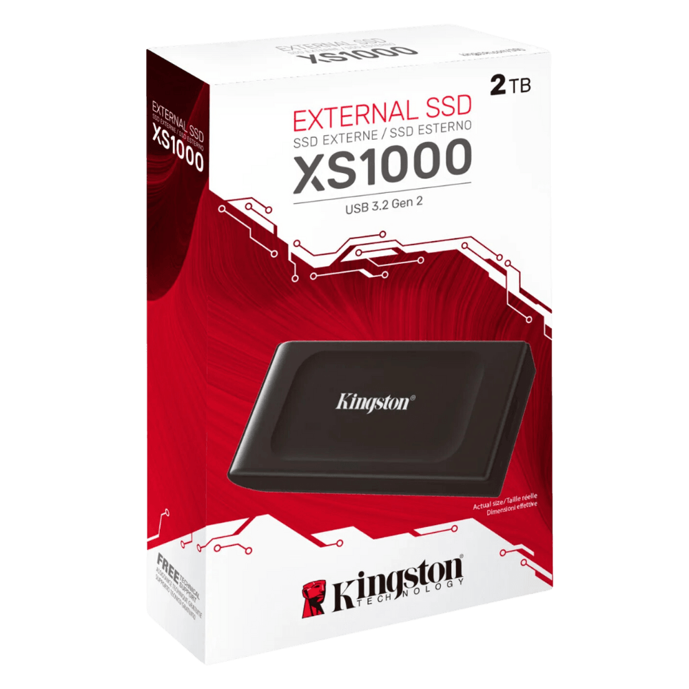SSD Externo Kingston 2TB XS1000 | Rápido, compacto y seguro - venhogarsa.com