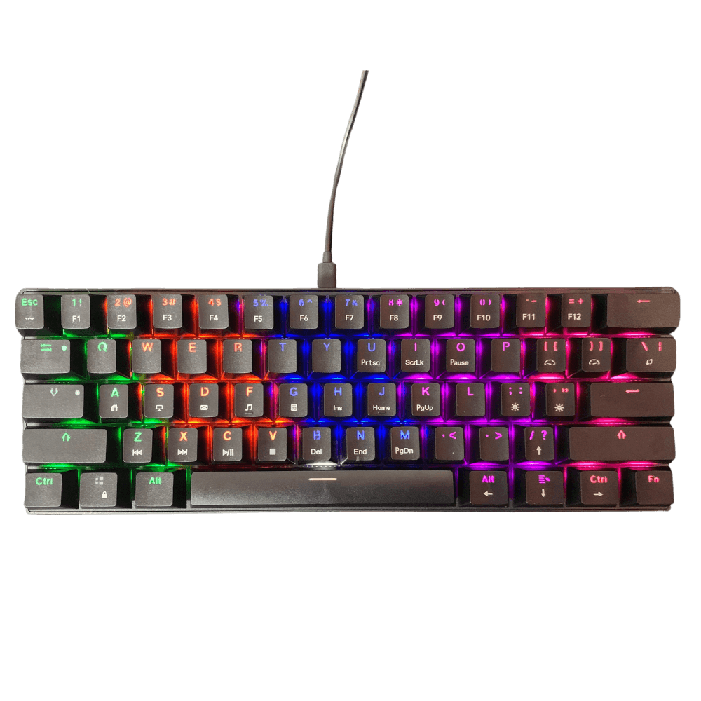 Teclado Mecánico J&R WY61-R RGB 61 Teclas Switch Rojo USB-C - venhogarsa.com