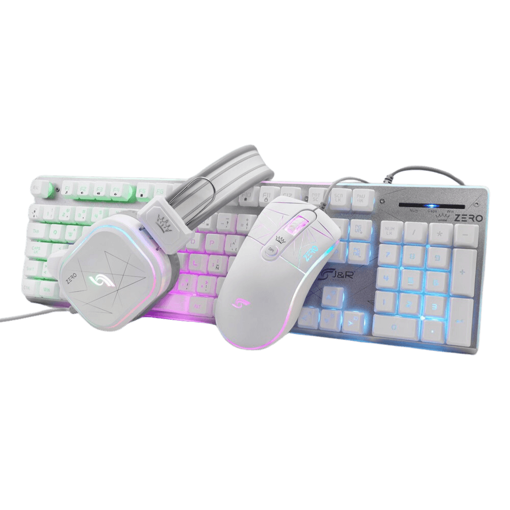 Combo Gamer J&R 3 en 1 Zero RGB: Teclado, Mouse y Diadema - venhogarsa.com