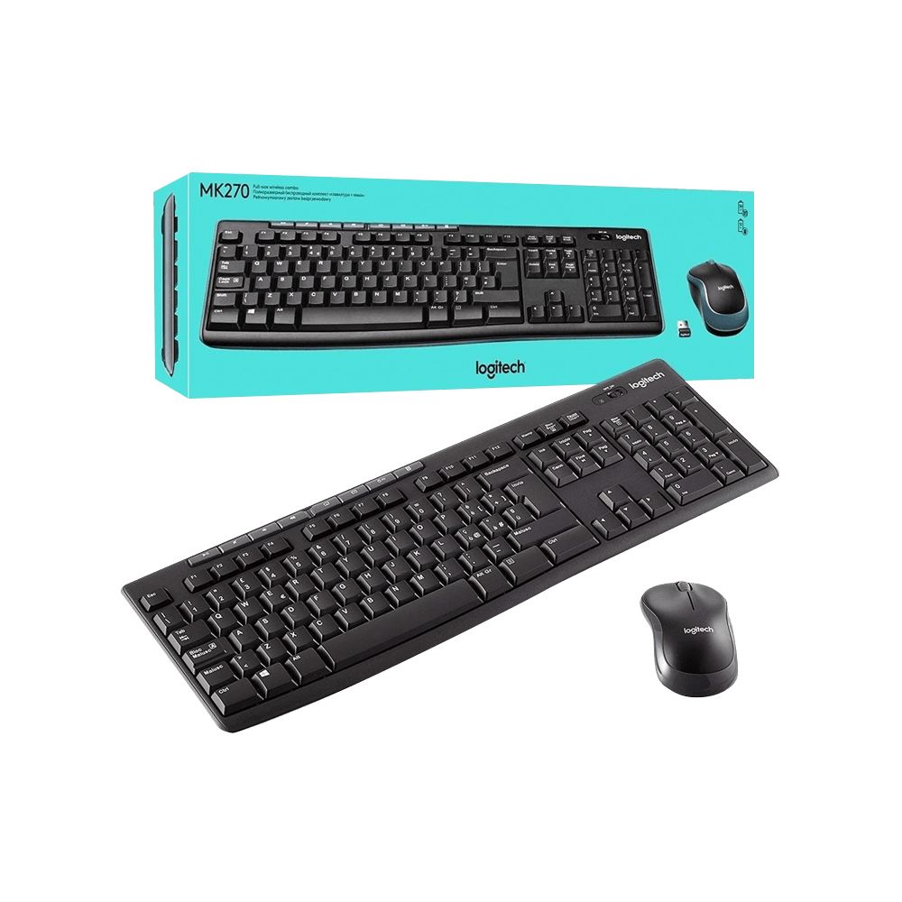 Combo inalámbrico Logitech MK270 con 8 accesos y 10m de alcance - venhogarsa.com