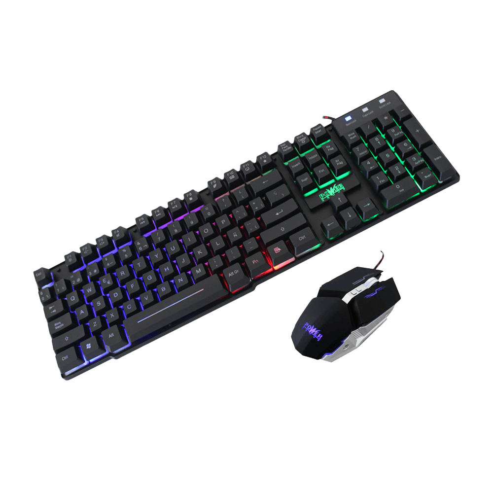Combo Power Group GC-801: Teclado USB y Mouse LED 3200 DPI - venhogarsa.com