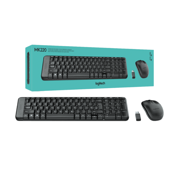 Combo Inalámbrico Logitech MK220: Teclado Numérico y Mouse - venhogarsa.com
