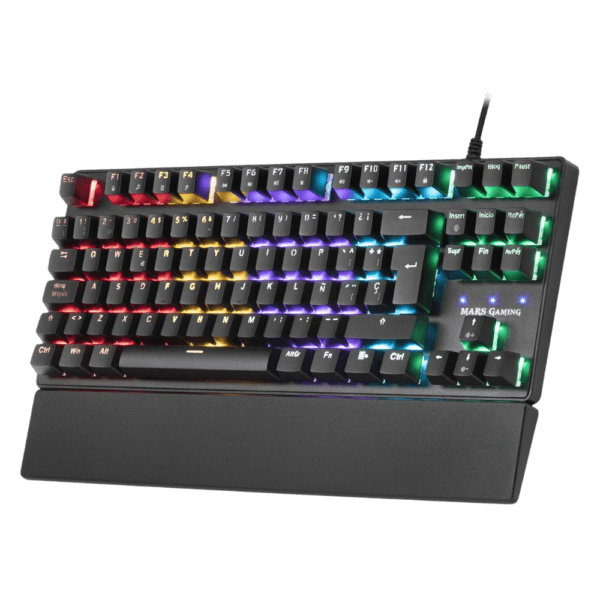 Teclado Mecánico J&R MKXTKL TKL Azul, RGB, Reposamuñecas - venhogarsa.com