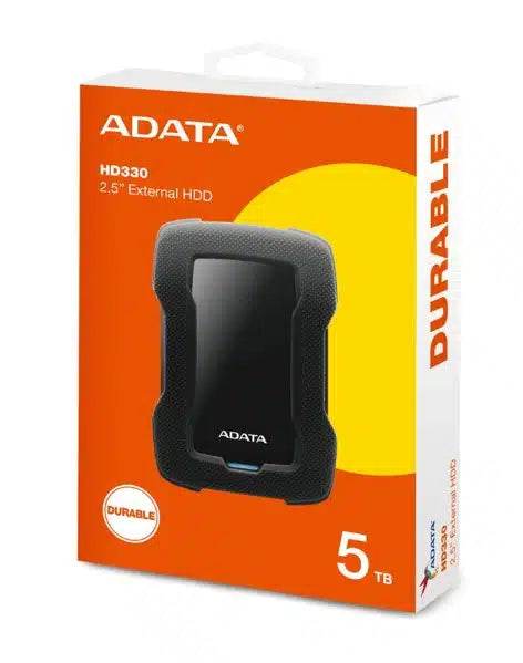 Disco Duro ADATA HD330 5TB USB 3.0, externo, negro y resistente - venhogarsa.com