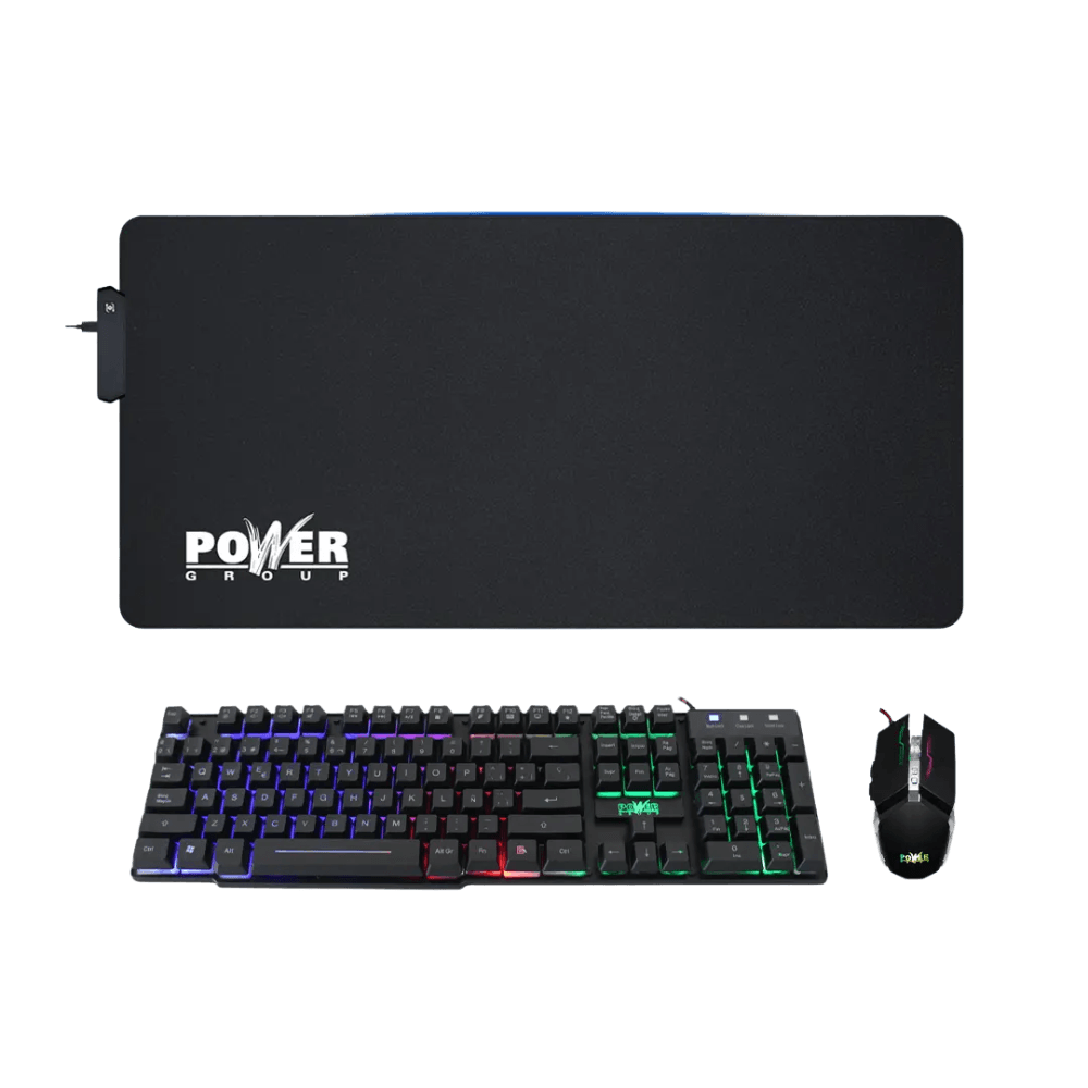 Combo Power Group GC-801: Teclado, Mouse y Pad RGB LED - venhogarsa.com
