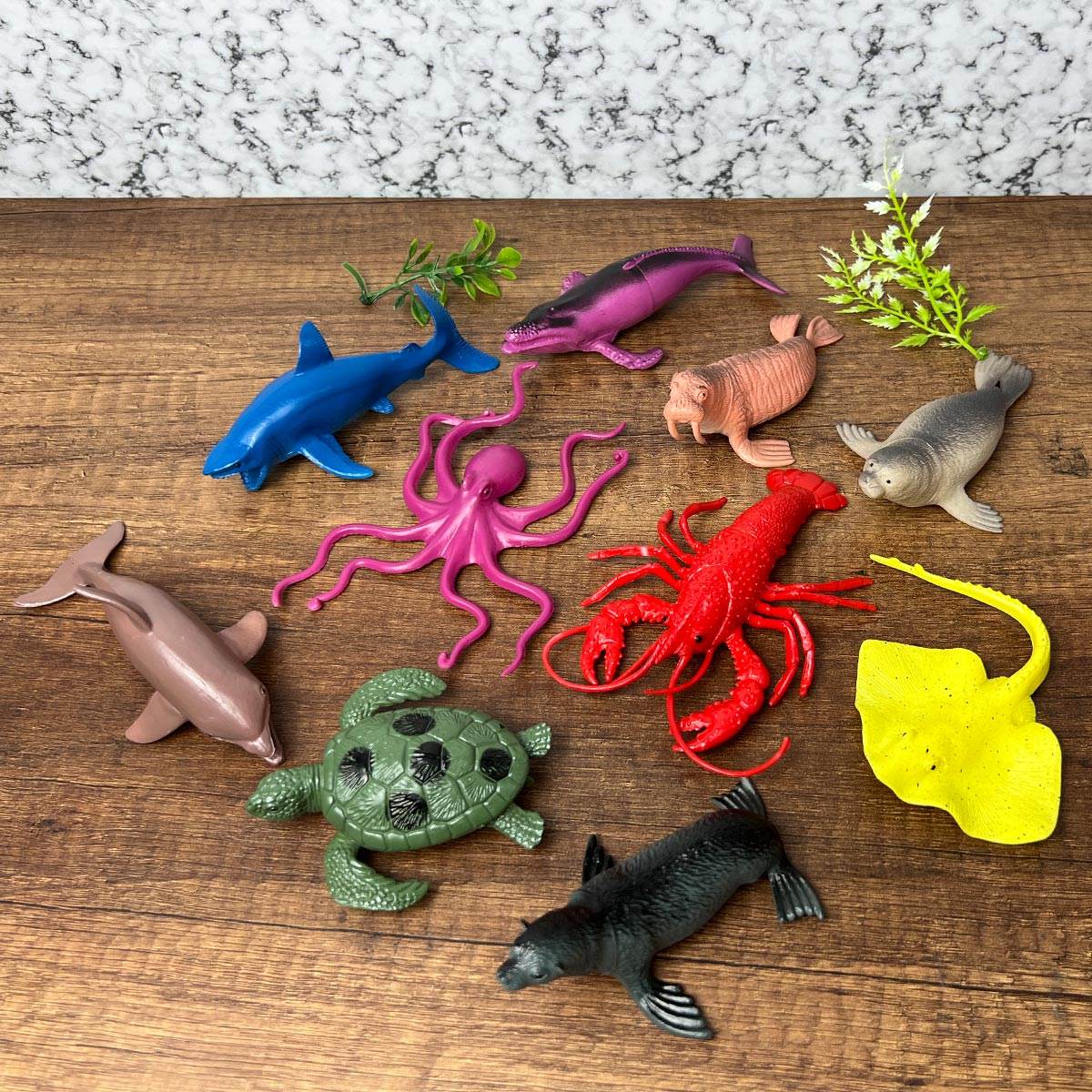 Set 13 figuras animales marinos realistas - venhogarsa.com