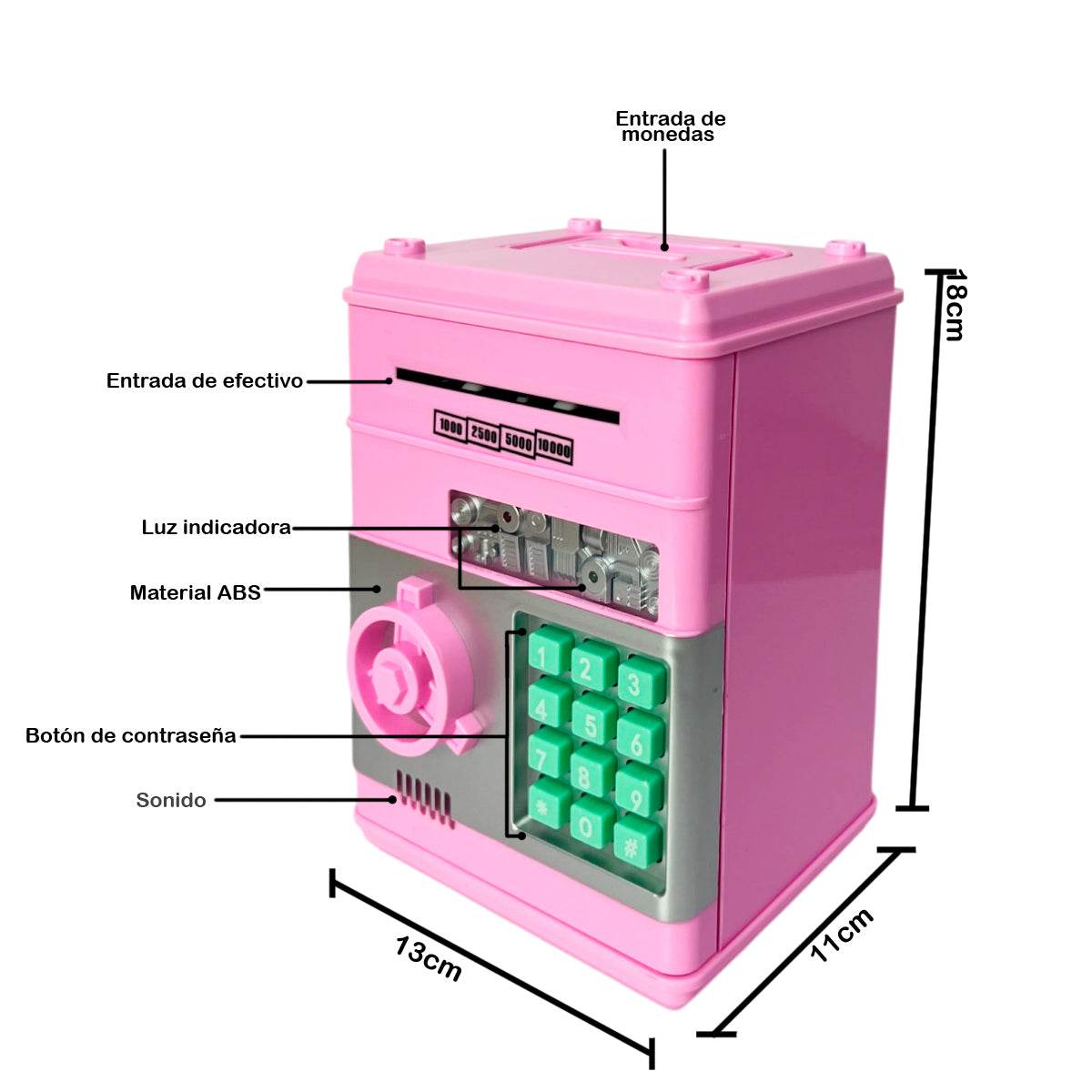 Alcancía Electrónica Caja Fuerte Con Contraseña - venhogarsa.com
