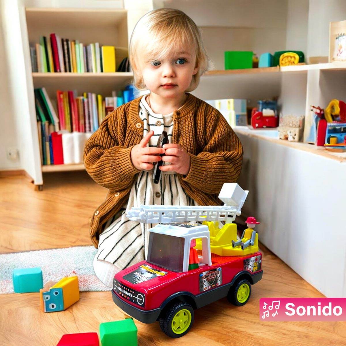 Camión de Bomberos con Sonido Juguete Interactivo para Niños - venhogarsa.com