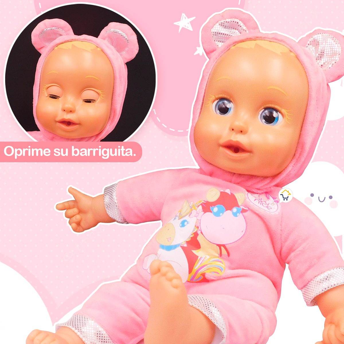 Muñeca Bebe Lagrimas Reales Sonidos Infantil Juguete - venhogarsa.com