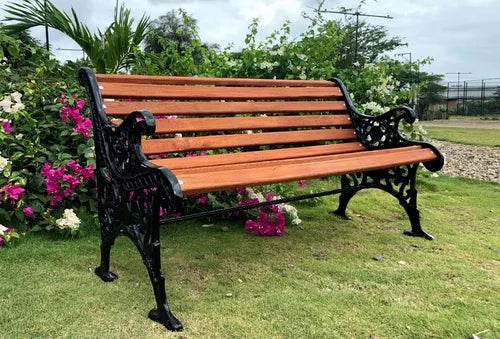 Banca Parque Jardín 1,25 metros Aluminio Fundido - venhogarsa.com