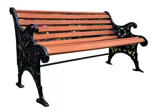 Banca Parque Jardín 1,25 metros Aluminio Fundido - venhogarsa.com