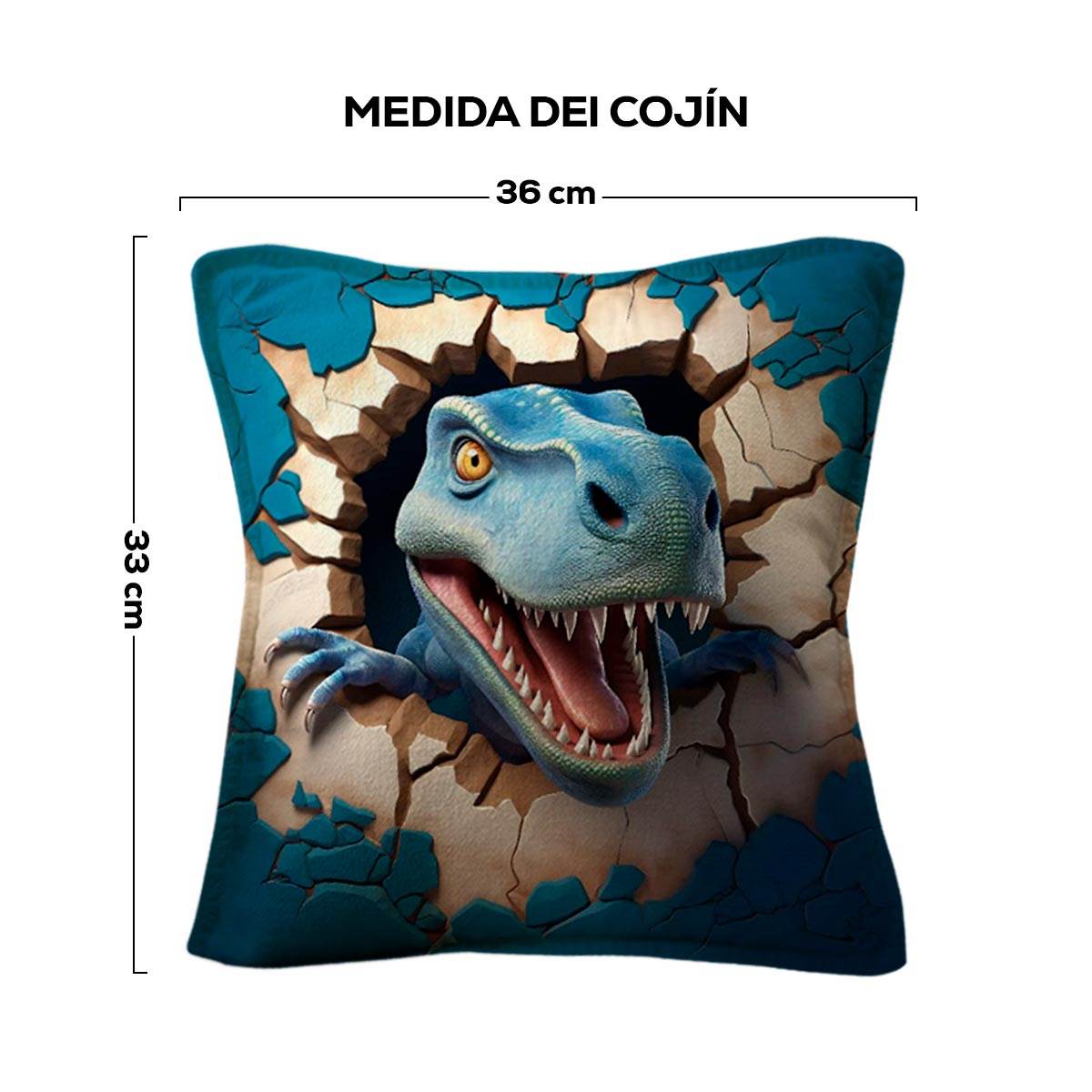 Cojines De Dinosaurios x3 Almohada Infantil - venhogarsa.com