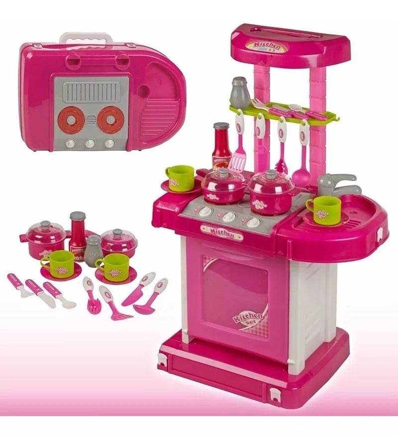 Cocina Infantil Niñas Maletín + Luces Sonidos - venhogarsa.com