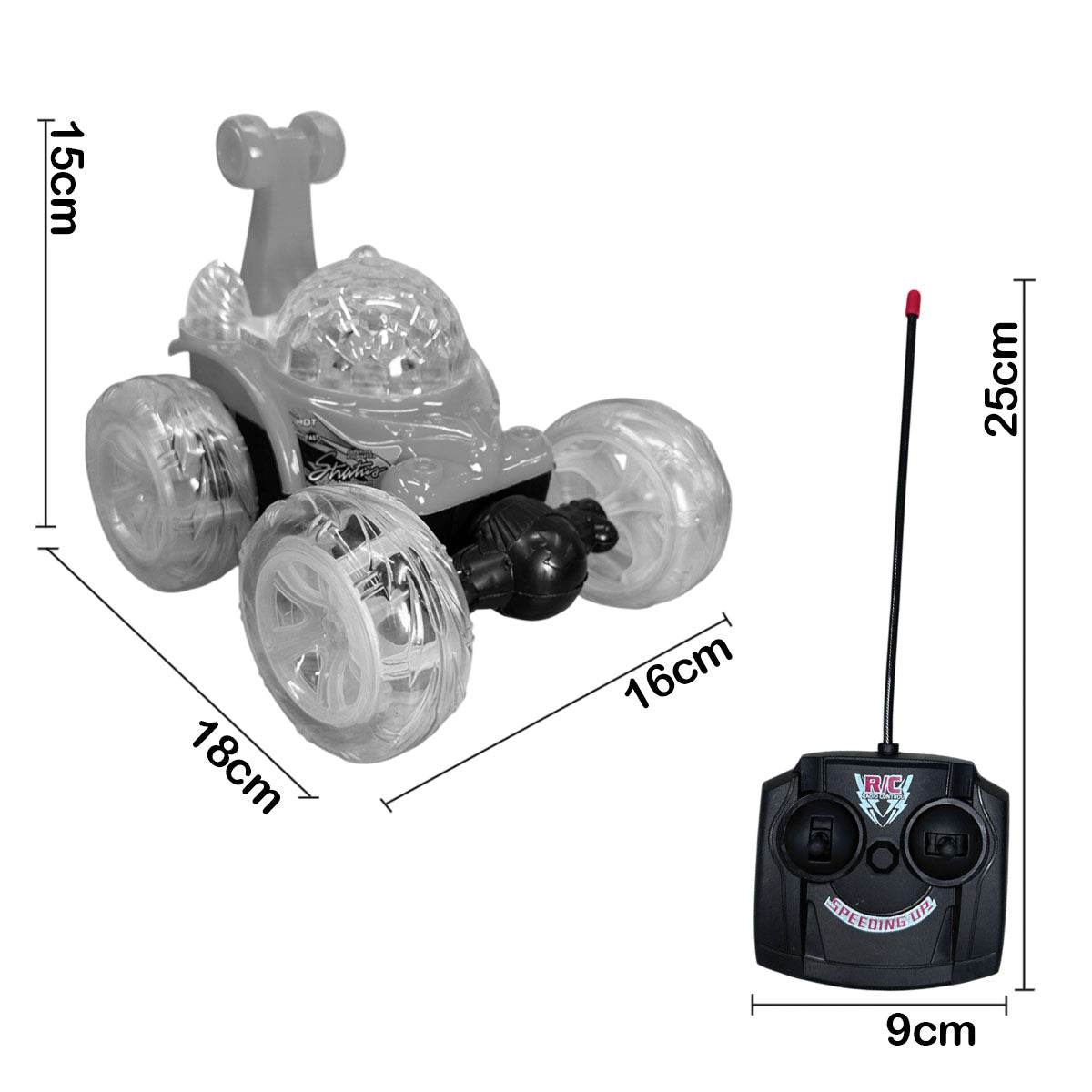 Carro Loco de Juguete Giratorio Control Remoto Luces y Sonido - venhogarsa.com