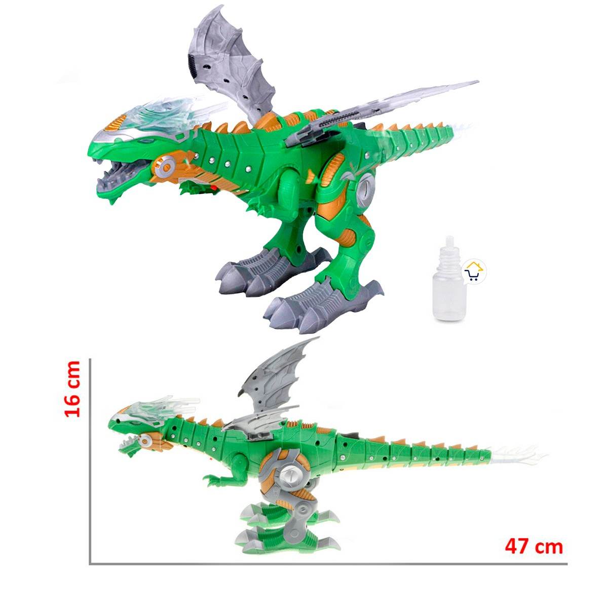 Dinosaurio Vapor Luces Sonido y Movimiento Diseño Mecánico - venhogarsa.com