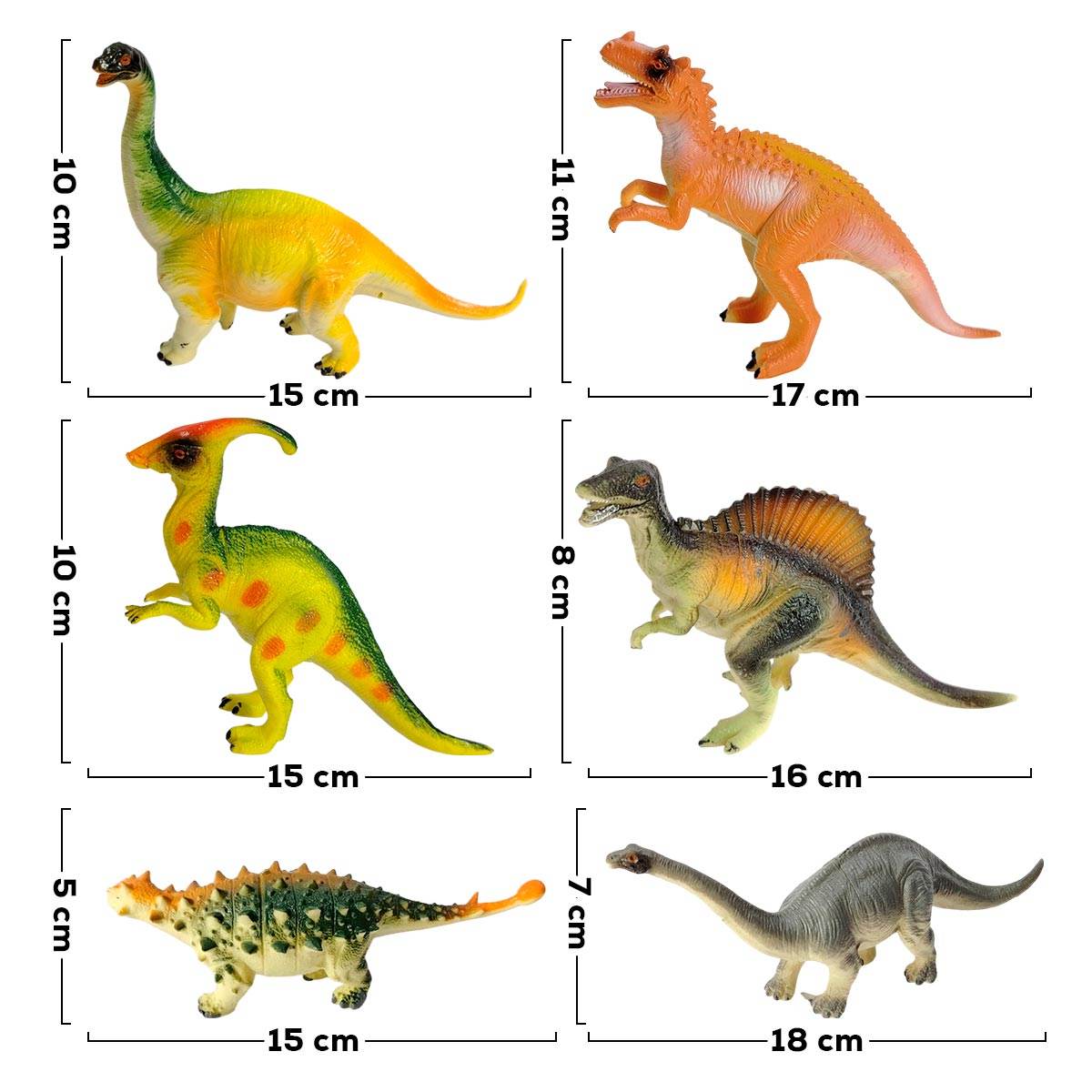 Set 6 figuras Dinosaurios Juguete Realistas - venhogarsa.com