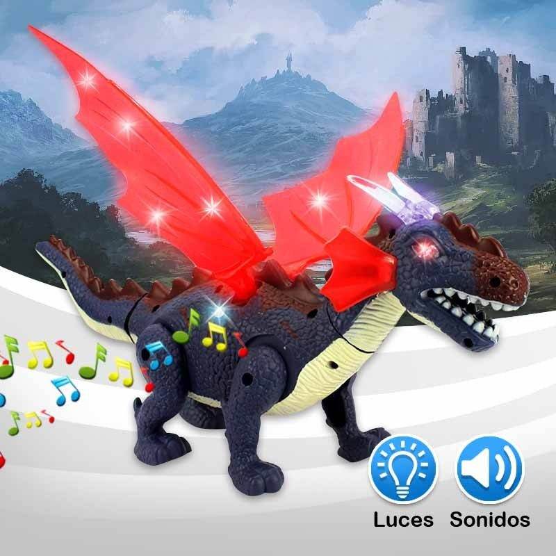 Dragón Con Sonidos Luces Movimiento Dinosaurio - venhogarsa.com