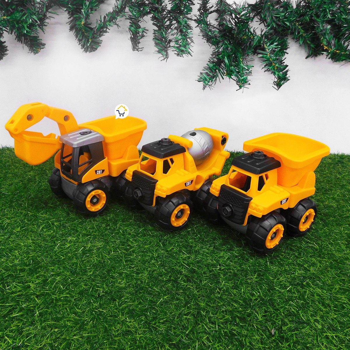 Set X3 Construcción Excavadora Volqueta Mezcladora Juguetes - venhogarsa.com