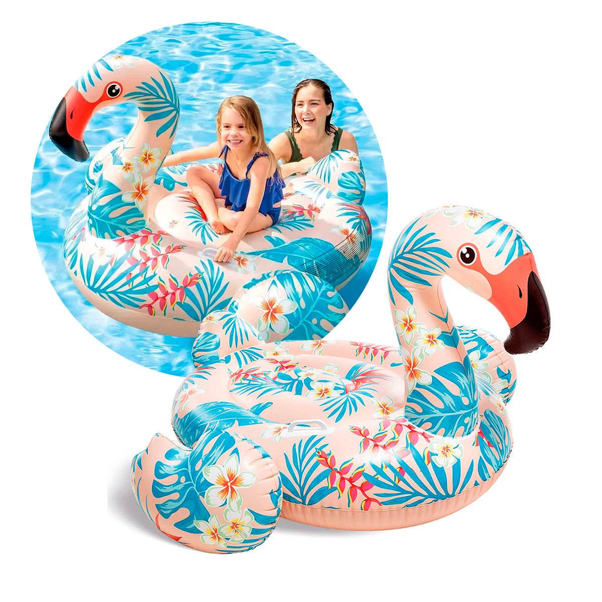 Flotador Flamenco Tropical Inflable Salvavidas Piscina - venhogarsa.com
