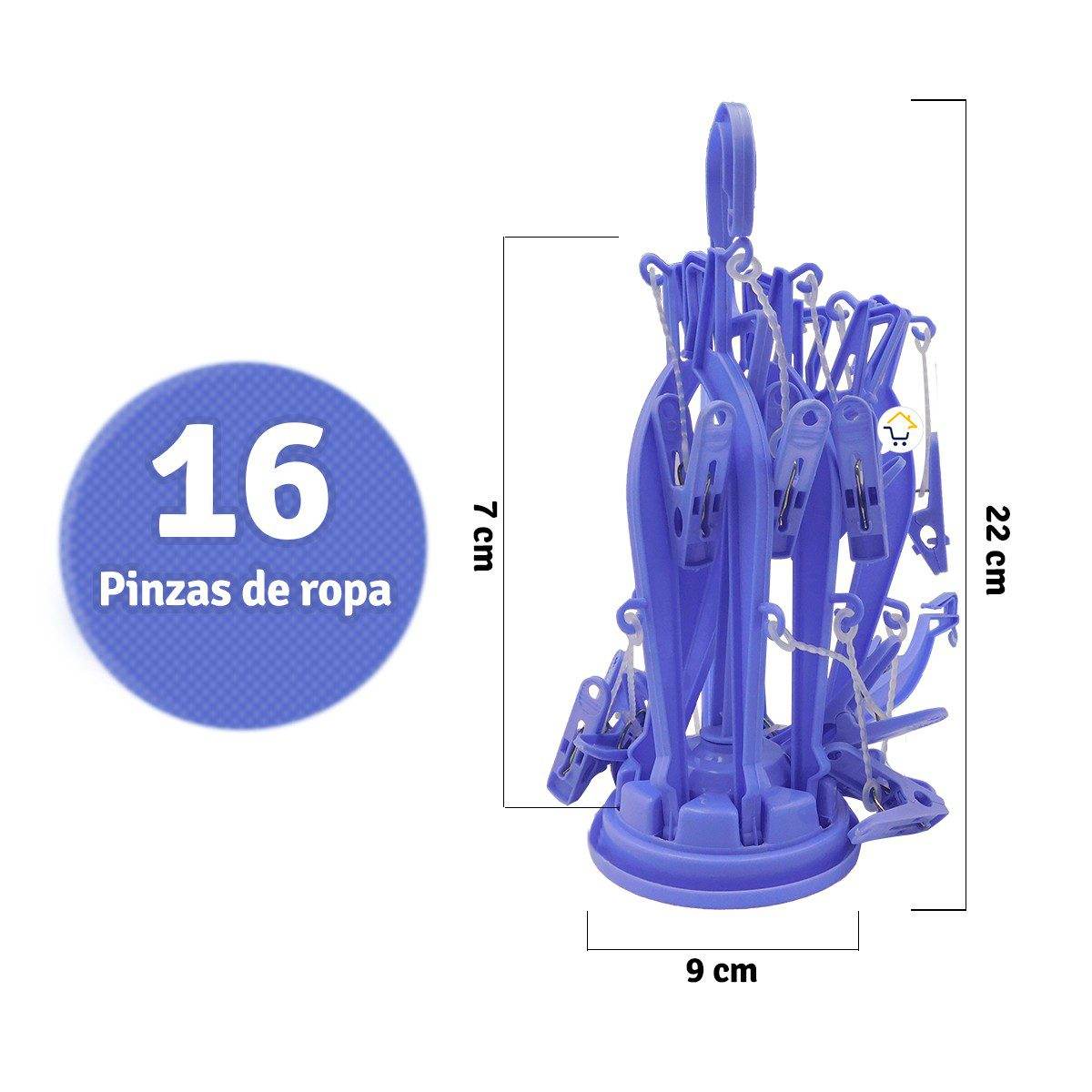Gancho Araña X2 Ropa Interior 16 Pinzas Multiusos Giratorio - venhogarsa.com