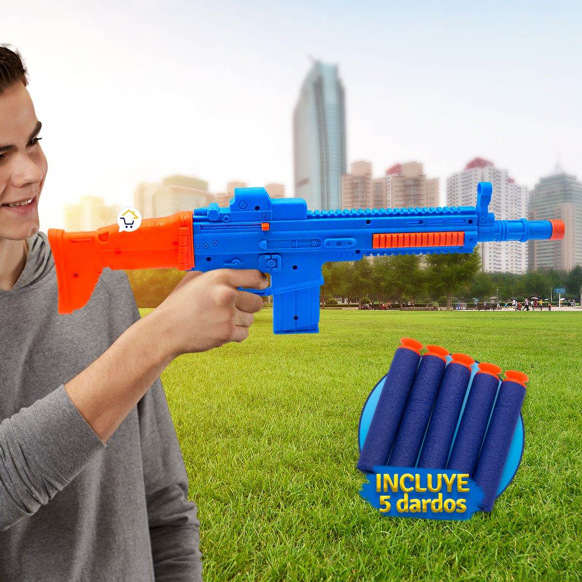 Metralleta de Dardos Pistola Juguete Lanza Dardos Espuma - venhogarsa.com