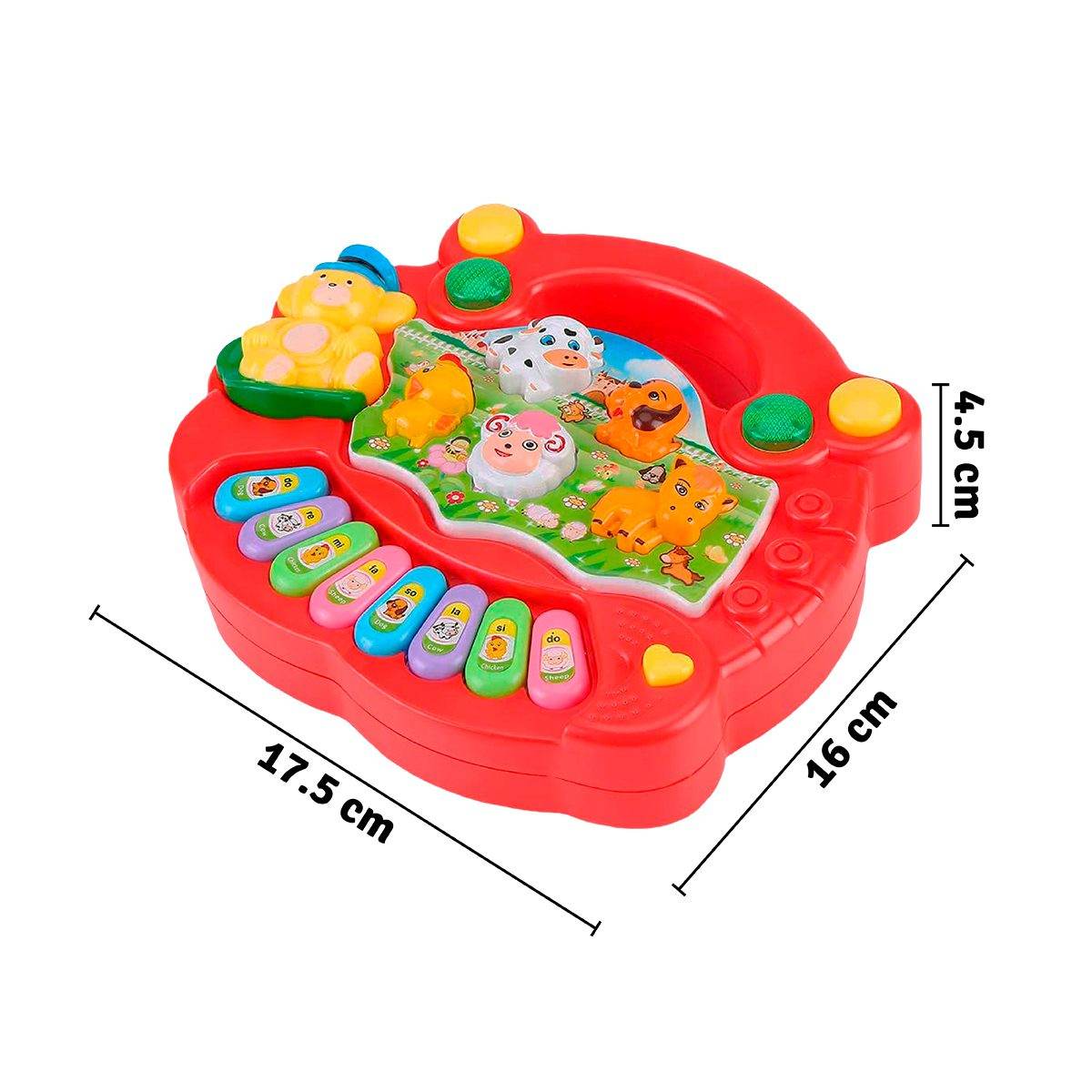 Mini Piano Didáctico Animales Granja Musicales Juguete Infantil - venhogarsa.com