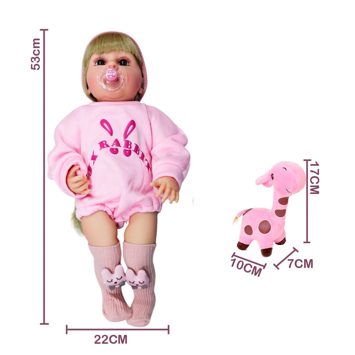 Muñeca Bebé Realista Didáctica peluche jirafa Sonidos - venhogarsa.com