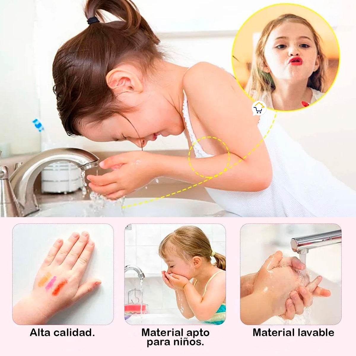 Maquillaje Niñas Helado Sombras Set Juego Didáctico - venhogarsa.com