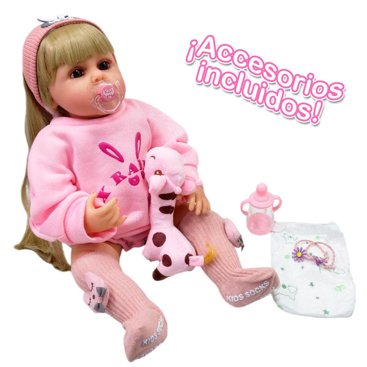 Muñeca Bebé Realista Didáctica peluche jirafa Sonidos - venhogarsa.com