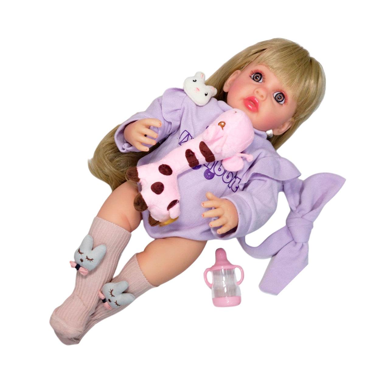 Muñeca Bebé Realista Didáctica peluche jirafa Sonidos - venhogarsa.com