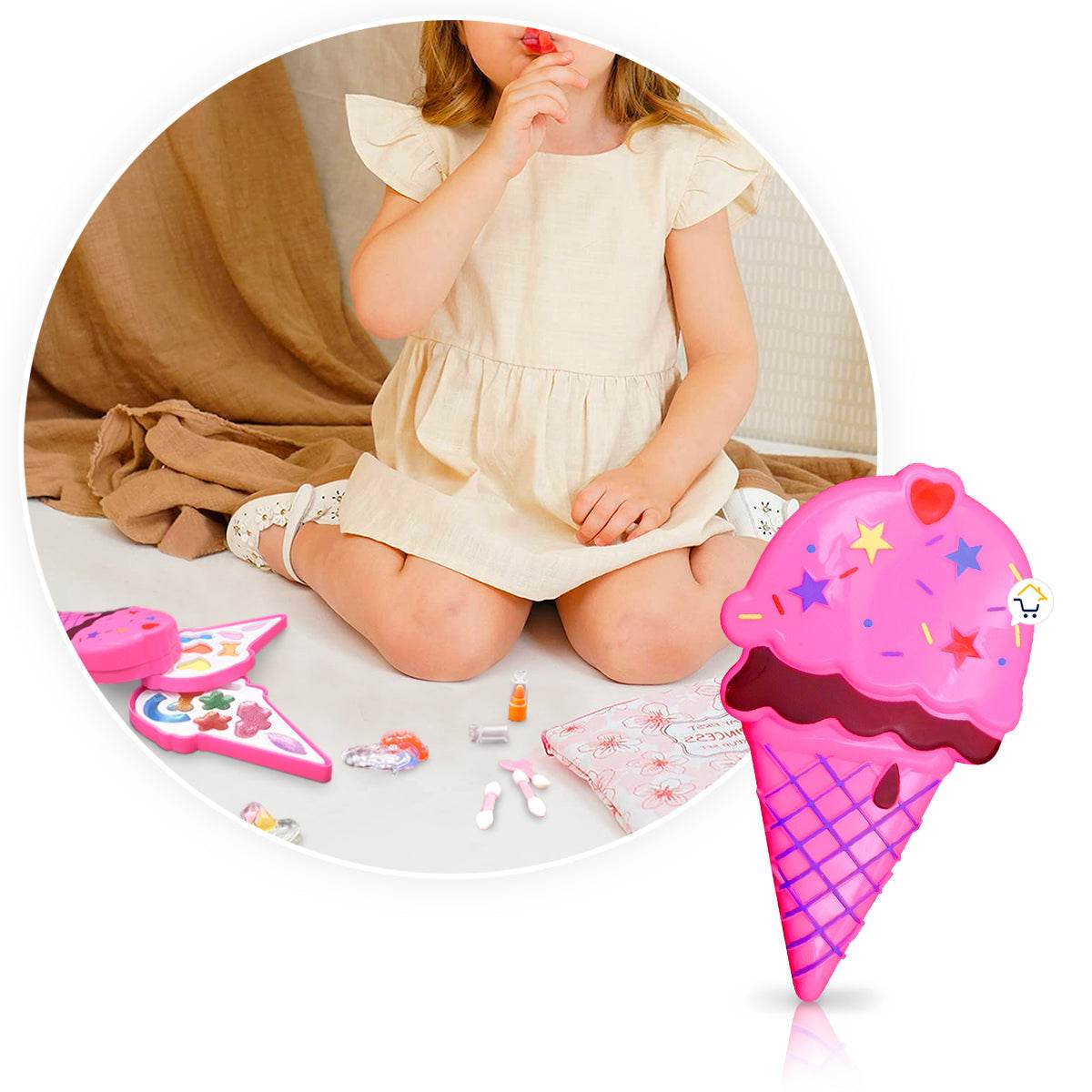 Maquillaje Niñas Helado Sombras Set Juego Didáctico - venhogarsa.com