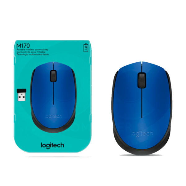Mouse Logitech M170 Azul, Inalámbrico 2.4 GHz, 1000 DPI USB - venhogarsa.com