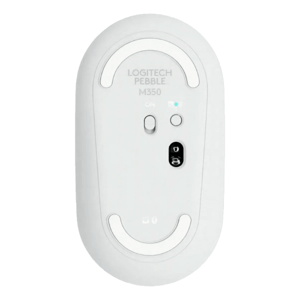 Mouse Logitech Pebble M350 Blanco, Bluetooth, Silencioso y Slim - venhogarsa.com