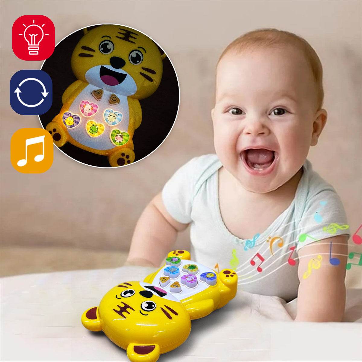 Piano Musical Tigre Infantil Interactivo - venhogarsa.com