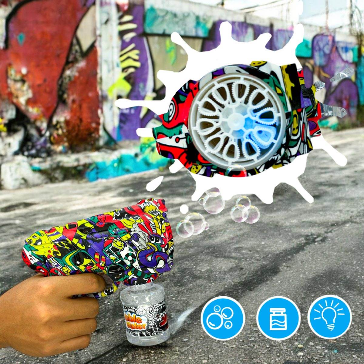 Pistola De Juguete Lanza Burbujas Infantil - venhogarsa.com