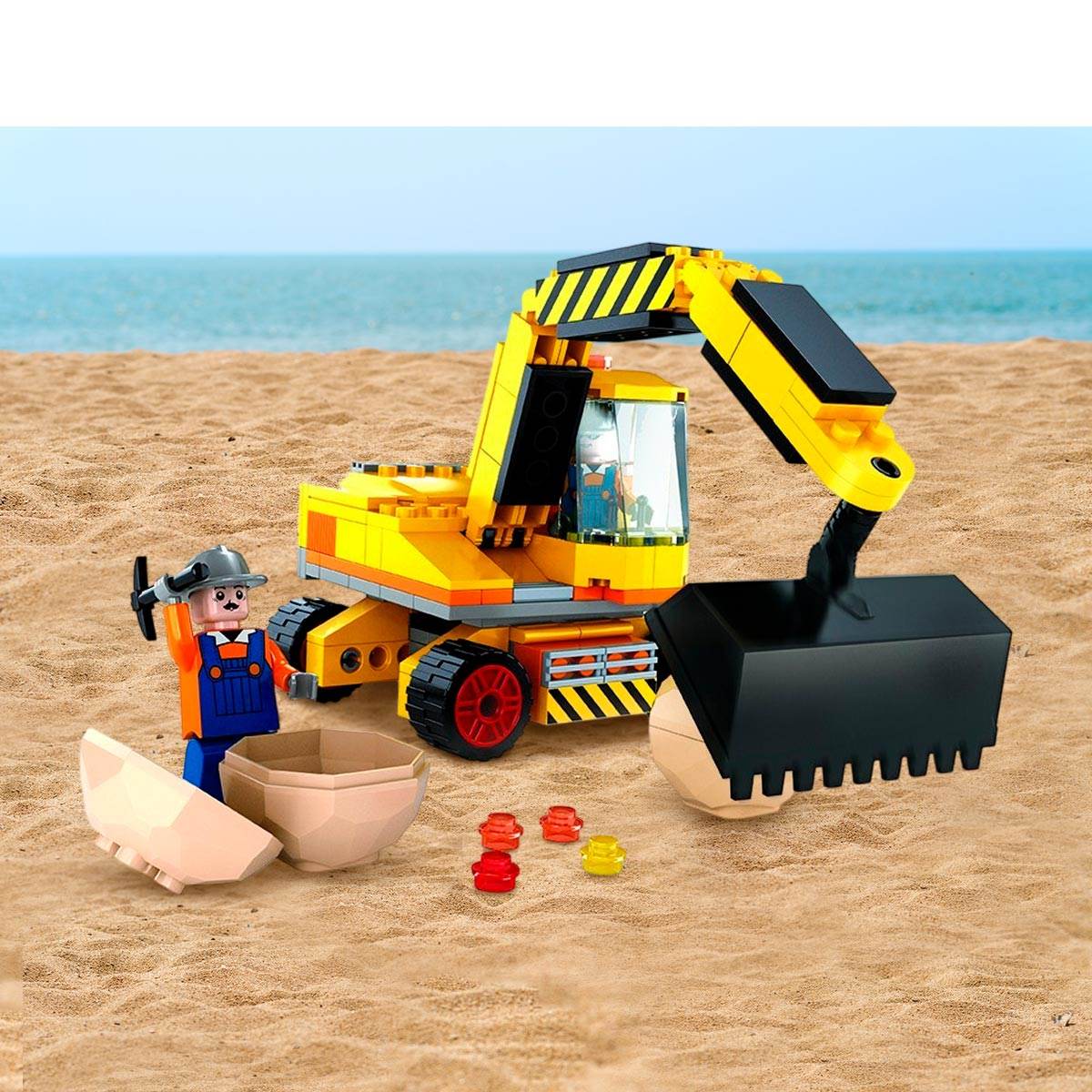Excavadora De Construcción Armable Bloques 167 Piezas Juguete - venhogarsa.com