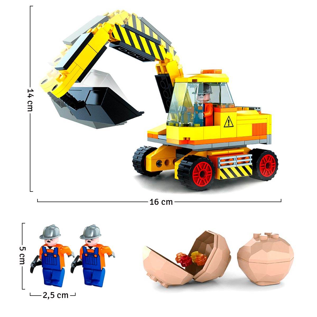 Excavadora De Construcción Armable Bloques 167 Piezas Juguete - venhogarsa.com