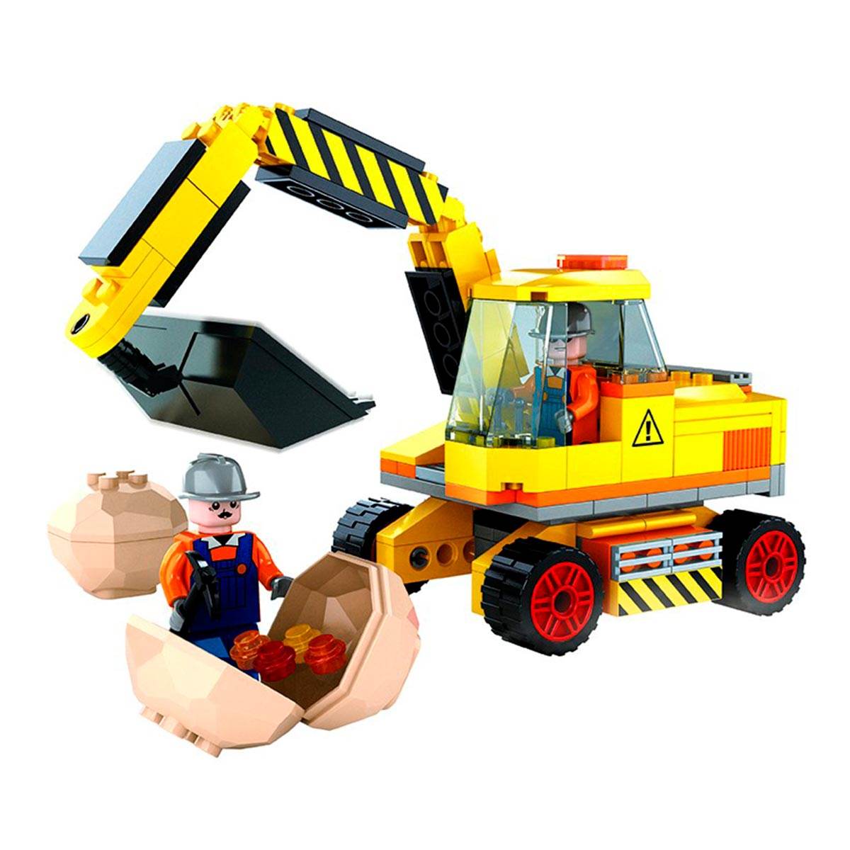Excavadora De Construcción Armable Bloques 167 Piezas Juguete - venhogarsa.com