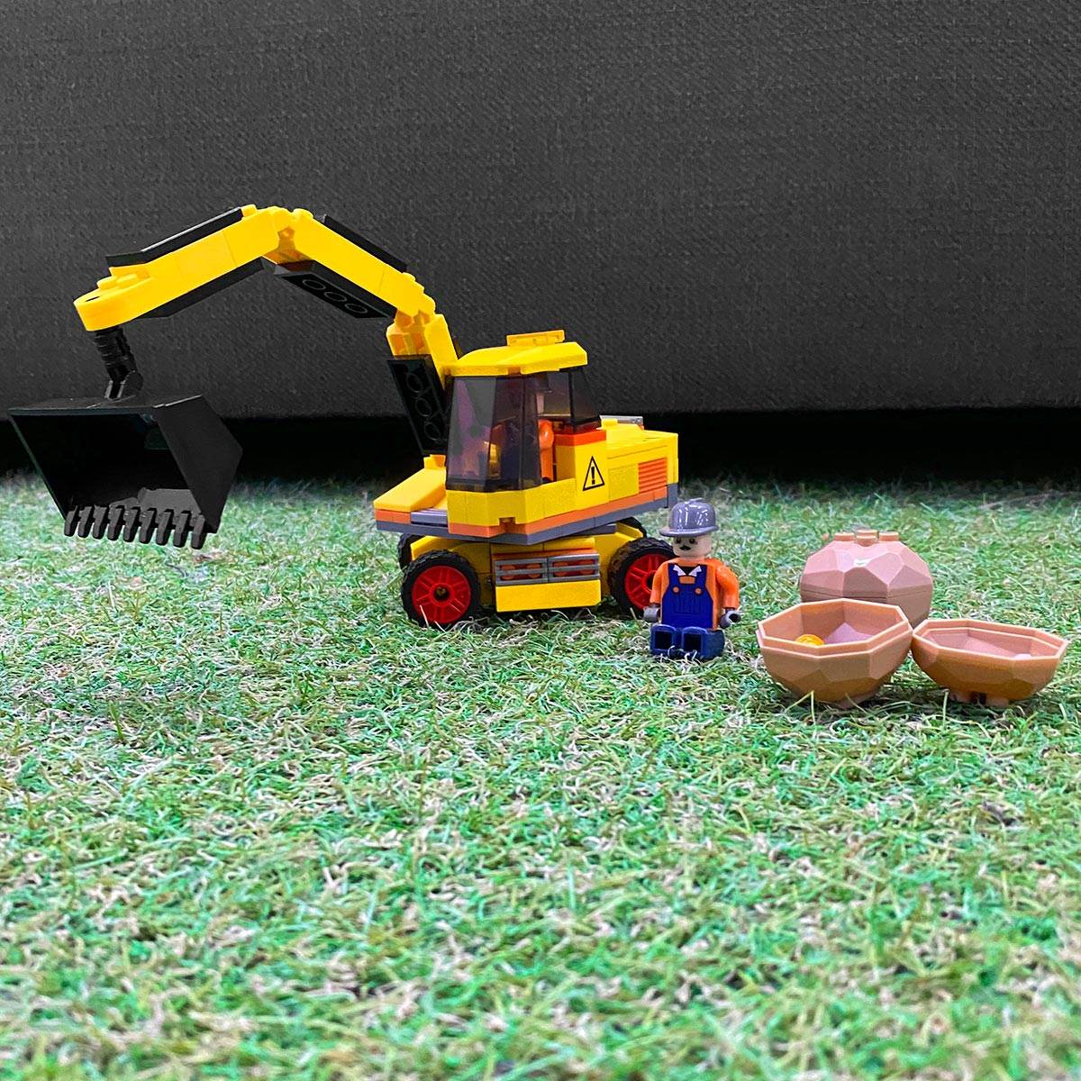Excavadora De Construcción Armable Bloques 167 Piezas Juguete - venhogarsa.com