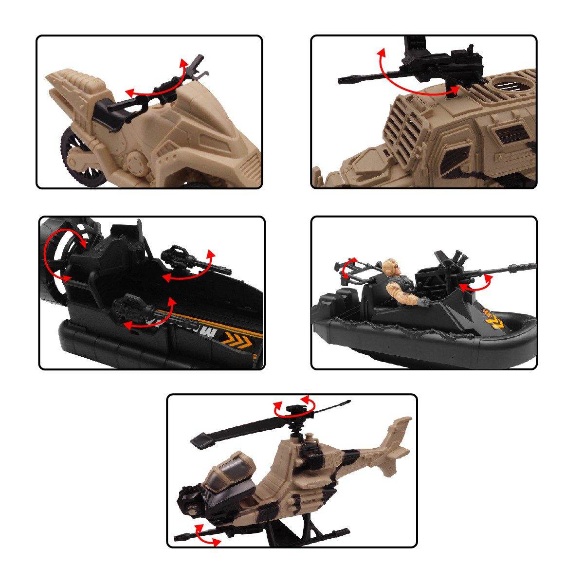 Set Vehículos Militares X5 Juguete Niños - venhogarsa.com