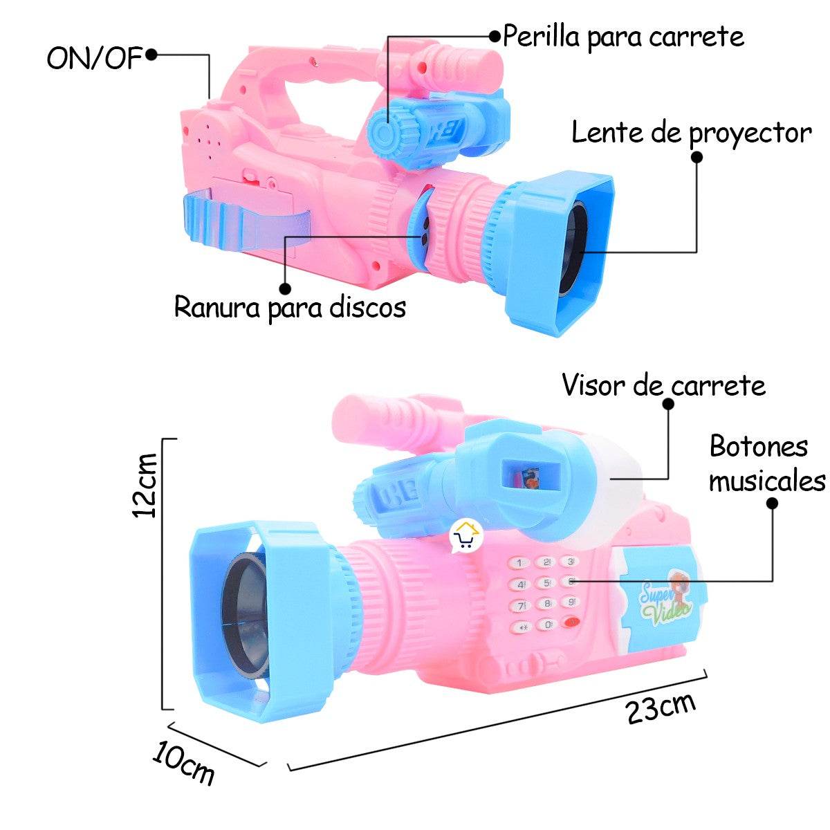 Video Cámara Proyector Didáctico Juguete Niños - venhogarsa.com