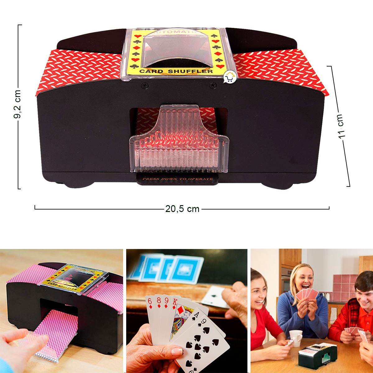 Barajador Cartas Automático Baraja Poker Mezclador - venhogarsa.com